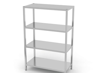 Opbevaringsreol med 4 faste hylder – boltmonteret, HENDI, Kitchen Line, 1000x400x(H)1800mm