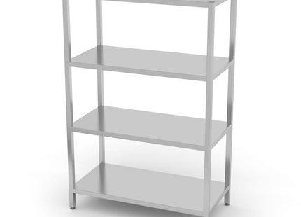 Opbevaringsreol med 4 faste hylder – boltmonteret, HENDI, Kitchen Line, 1000x500x(H)1800mm