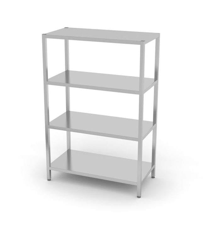 Opbevaringsreol med 4 faste hylder – boltmonteret, HENDI, Kitchen Line, 600x400x(H)1800mm