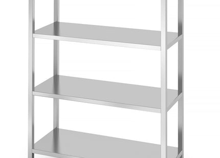 Opbevaringsreol med 4 faste hylder – boltmonteret, HENDI, Kitchen Line, 1200x500x(H)1800mm