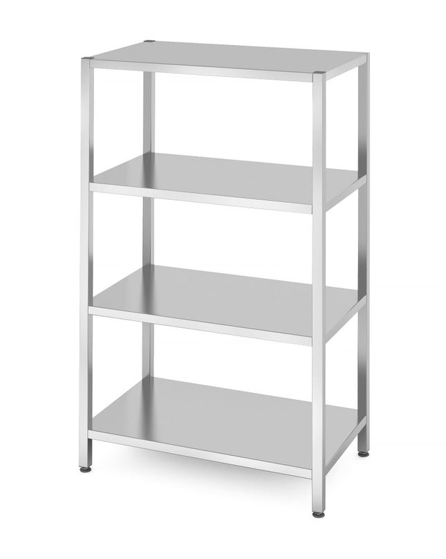 Opbevaringsreol med 4 faste hylder – boltmonteret, HENDI, Kitchen Line, 1000x600x(H)1800mm