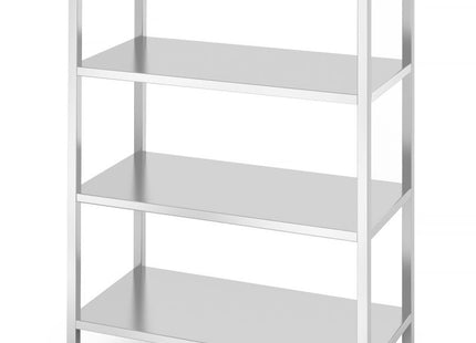 Opbevaringsreol med 4 faste hylder – boltmonteret, HENDI, Kitchen Line, 1200x600x(H)1800mm
