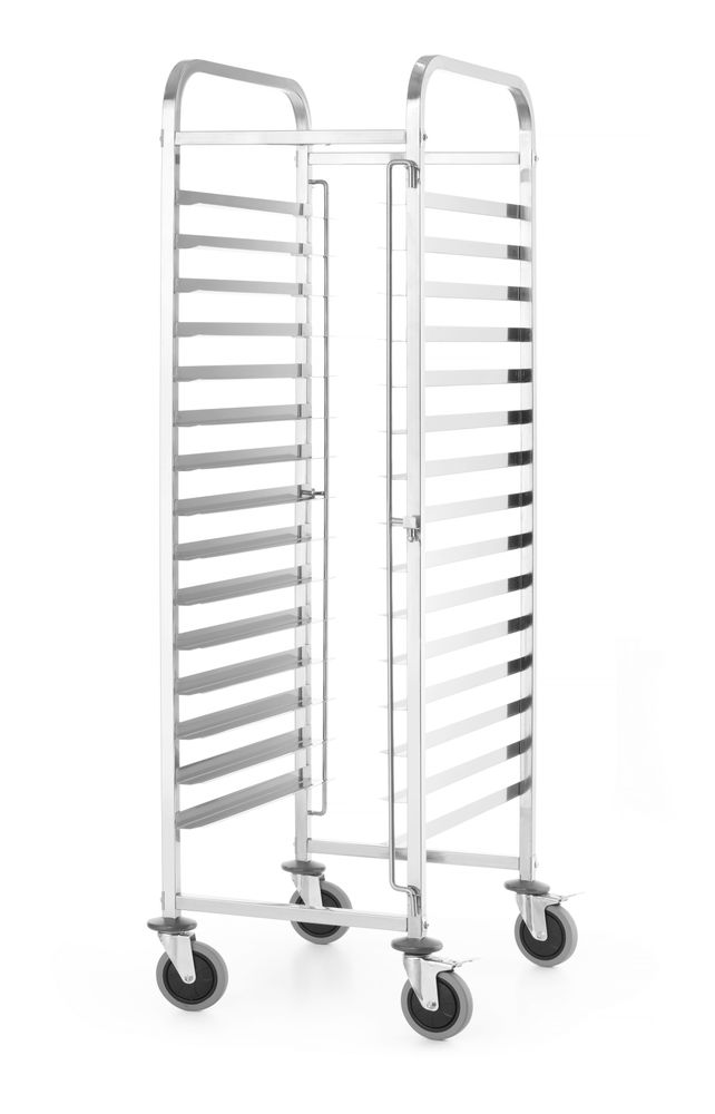 Stikvogn, HENDI, Kitchen Line, 15 bakkeskinner 600x400, sølv, 470x620x(H)1735mm