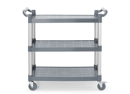 Serveringsvogn i polypropylen med 3 hylder, stor, AmerBox, 1010x500x(H)960mm