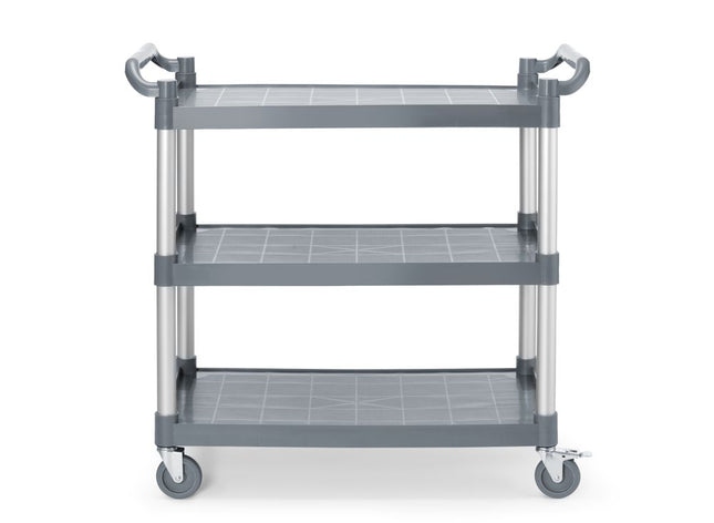Serveringsvogn i polypropylen med 3 hylder, stor, AmerBox, 1010x500x(H)960mm