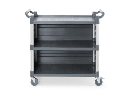 Serveringsvogn i polypropylen med 3 hylder, stor, AmerBox, 1010x500x(H)960mm