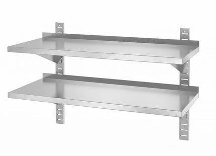 Dobbelt væghylde, justerbar, med 2 konsoller, HENDI, 1000x400x(H)600mm