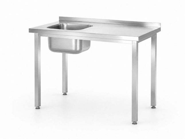 Vaskebord, boltmonteret, HENDI, Kitchen Line, vaskekumme i venstre side, 1000x600x(H)850mm