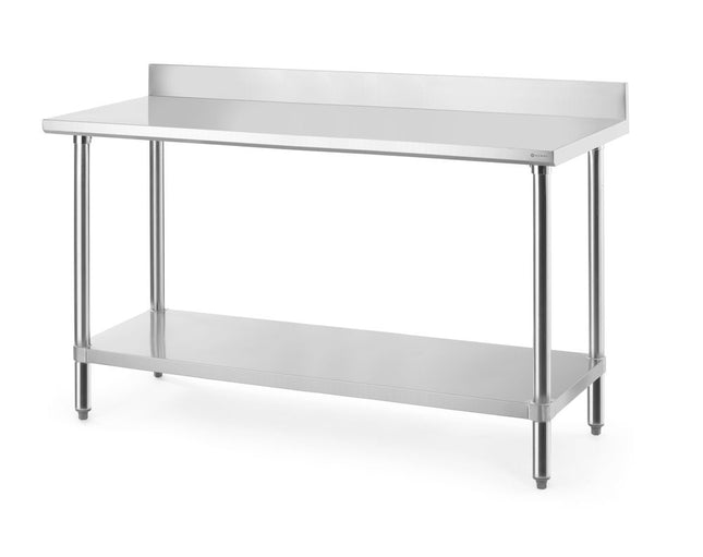 Arbejdsbord med bagkant, HENDI, Budget Line, 1600x600x(H)950mm