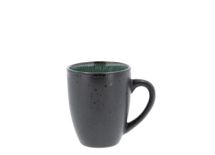 Krus 30cl sort/grøn Bitz - 4 stk