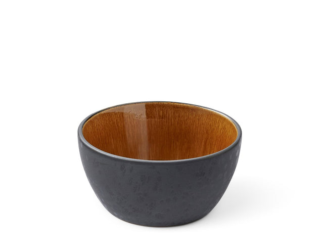 Skål 12 cm sort/amber BITZ - 4 stk