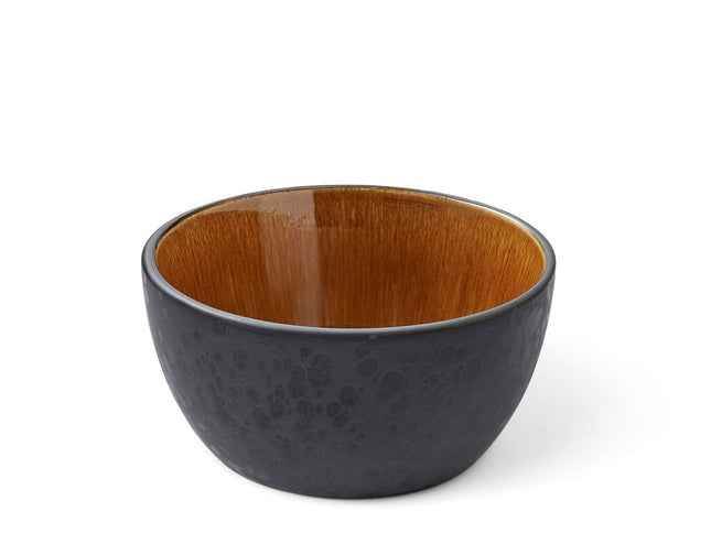 Skål 14 cm sort/amber BITZ - 4 stk