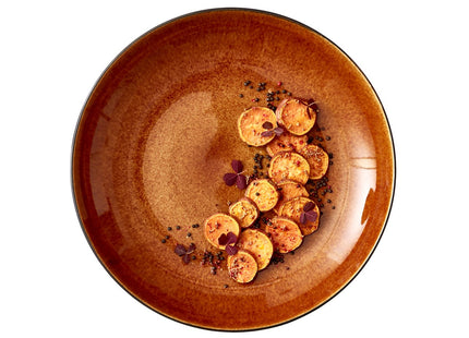 Fad D40 cm sort/amber BITZ - 2 stk