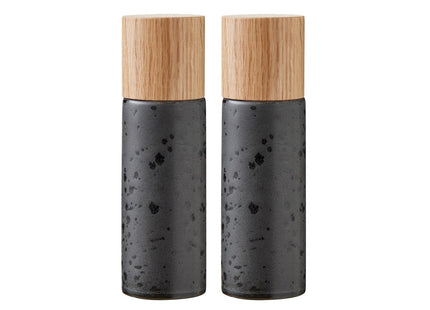 Salt & Peber 17cm mat sort BITZ - 3 sæt