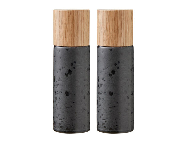 Salt & Peber 17cm mat sort BITZ - 3 sæt