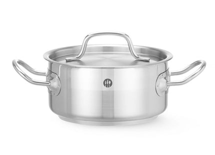 Lav gryde - med låg, HENDI, Profi Line, 1,5L, ⌀160x(H)75mm