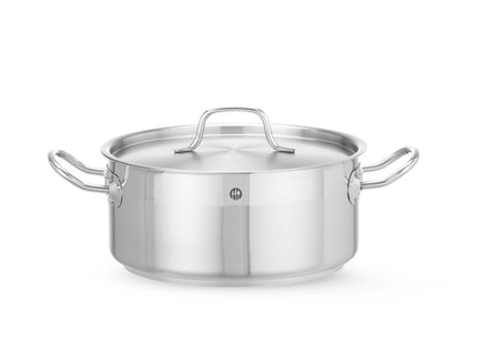 Lav gryde - med låg, HENDI, Profi Line, 4,8L, ⌀240x(H)105mm