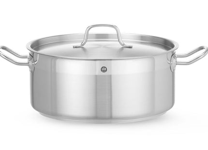 Lav gryde - med låg, HENDI, Profi Line, 7,5L, ⌀280x(H)120mm