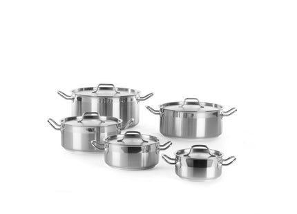 Lav gryde - med låg, HENDI, Profi Line, 7,5L, ⌀280x(H)120mm