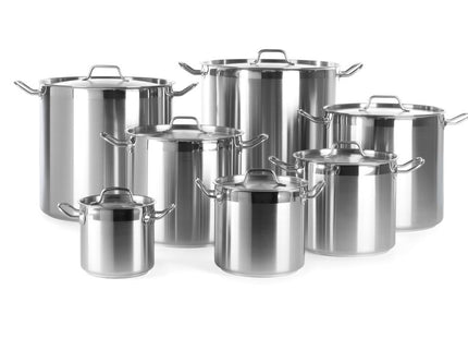 Høj gryde - med låg, HENDI, Profi Line, 36,5L, ⌀360x(H)360mm