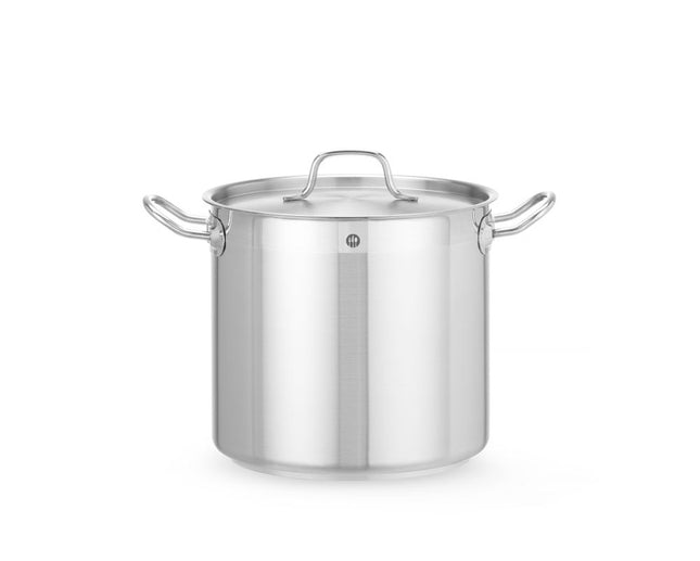 Høj gryde - med låg, HENDI, Profi Line, 9,8L, ⌀240x(H)220mm