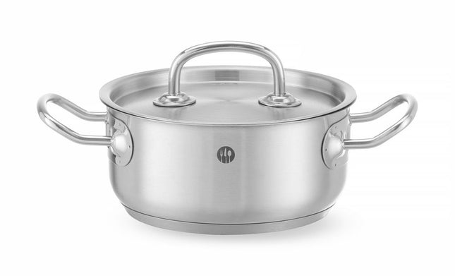 Lav gryde - med låg, HENDI, Kitchen Line, 2,9L, ⌀200x(H)95mm