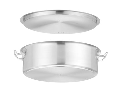 Lav gryde med låg, HENDI, 10,8L, ⌀360x(H)110mm, Rund