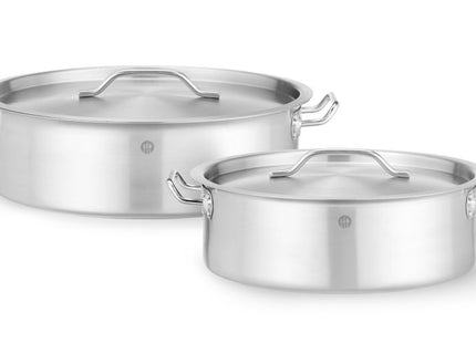 Lav gryde med låg, HENDI, 10,8L, ⌀360x(H)110mm, Rund