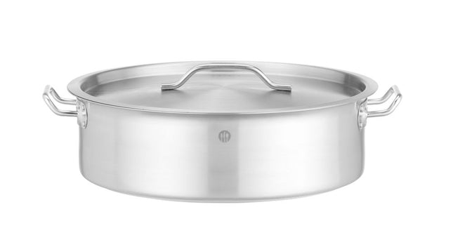 Lav gryde med låg, HENDI, 10,8L, ⌀360x(H)110mm, Rund
