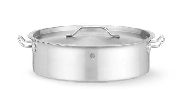 Lav gryde med låg, HENDI, 10,8L, ⌀360x(H)110mm, Rund