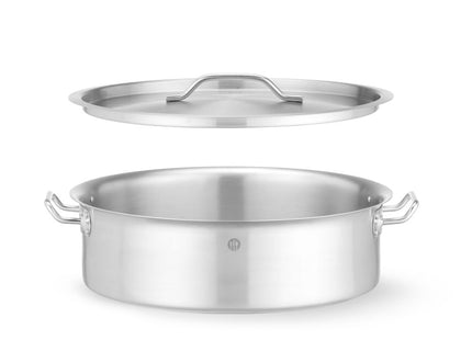 Lav gryde med låg, HENDI, 10,8L, ⌀360x(H)110mm, Rund