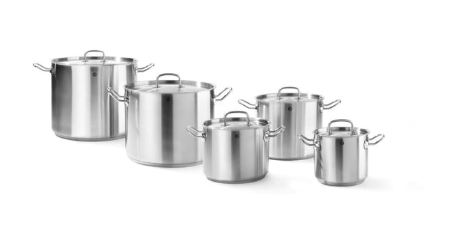 Høj gryde – med låg, HENDI, Kitchen Line, 13,5L, ⌀280x(H)220mm