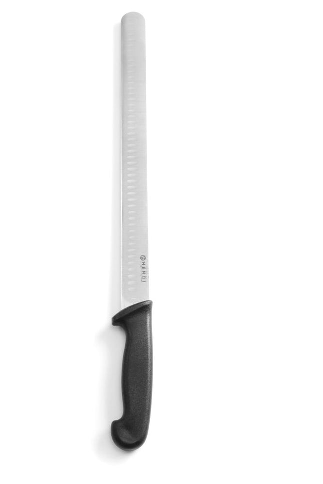 Skinke/kebabkniv med Granton-skær, HENDI, Sort, (L)490mm