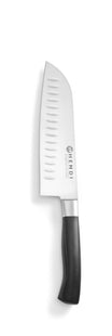 Santokukniv, HENDI, Profi Line, Granton-fordybninger, Sort, (L)310mm