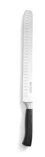 Skinke/laksekniv, HENDI, Profi Line, Granton-fordybninger, Sort, (L)430mm