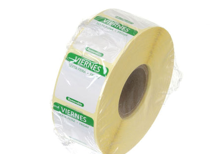 Daglige fødevaresikkerhedsetiketter, til flergangsbrug, let aftagelige , HENDI, Friday, Grøn, 1000 pcs., 25x25mm