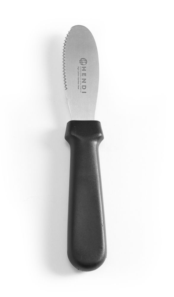 Smørekniv - tandet, HENDI, Sort, (L)210mm