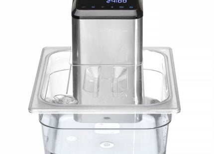 Låg til GN beholdere med udsparing til sous vide stick, HENDI, GN 1/2, gennemsigtig, 265x325mm