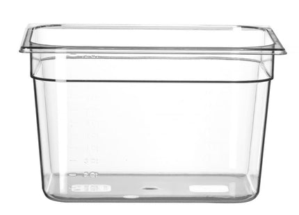GN 1/2 beholder polykarbonat, HENDI, Profi Line, GN 1/2, 12,5L, gennemsigtig, 325x265x(H)200mm
