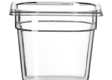 GN 1/6 beholder polykarbonat, HENDI, Profi Line, GN 1/6, 2,4L, gennemsigtig, 176x162x(H)150mm