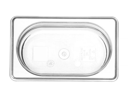 GN 1/9 beholder polykarbonat, HENDI, Profi Line, GN 1/9, 0,6L, gennemsigtig, 176x108x(H)65mm