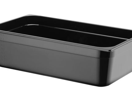GN 1/1 beholder sort polykarbonat, HENDI, Profi Line, GN 1/1, 9L, Sort, 530x325x(H)65mm