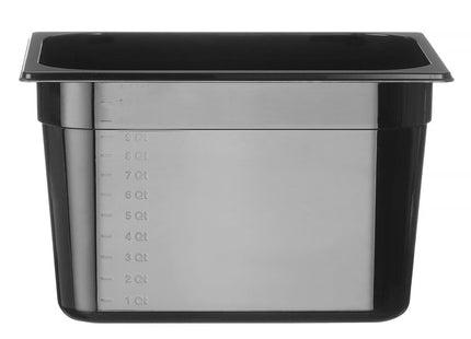 GN 1/2 beholder sort polykarbonat, HENDI, Profi Line, GN 1/2, 4L, Sort, 325x265x(H)65mm