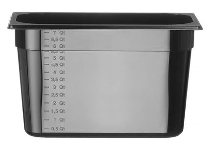 GN 1/3 beholder sort polykarbonat, HENDI, Profi Line, GN 1/3, 2,5L, Sort, 325x176x(H)65mm