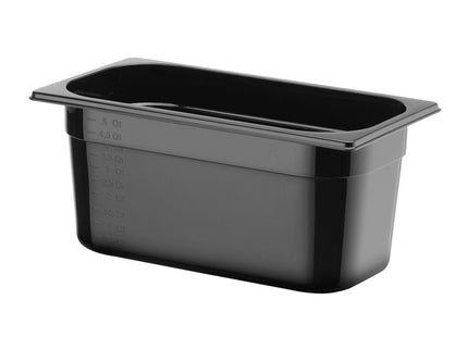 GN 1/3 beholder sort polykarbonat, HENDI, Profi Line, GN 1/3, 5,7L, Sort, 325x176x(H)150mm