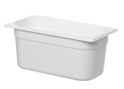 GN 1/3 beholder hvid polykarbonat, HENDI, GN 1/3, 5,7L, Hvid, 325x176x(H)150mm