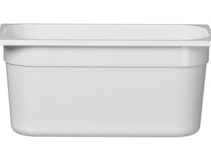 GN 1/3 beholder hvid polykarbonat, HENDI, GN 1/3, 2,5L, Hvid, 325x176x(H)65mm