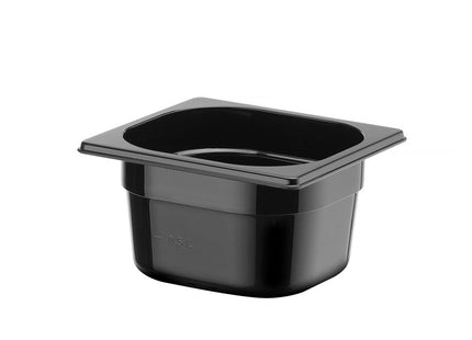 GN 1/6 beholder sort polykarbonat, HENDI, Profi Line, GN 1/6, 1,6L, Sort, 176x162x(H)100mm