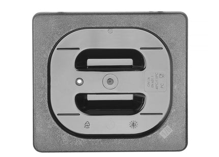 Låg til GN beholdere sort polykarbonat, HENDI, GN 1/6, Sort, 176x162mm