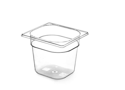 GN 1/6 beholder Tritan, HENDI, GN 1/6, 3,4L, gennemsigtig, 176x162x(H)200mm